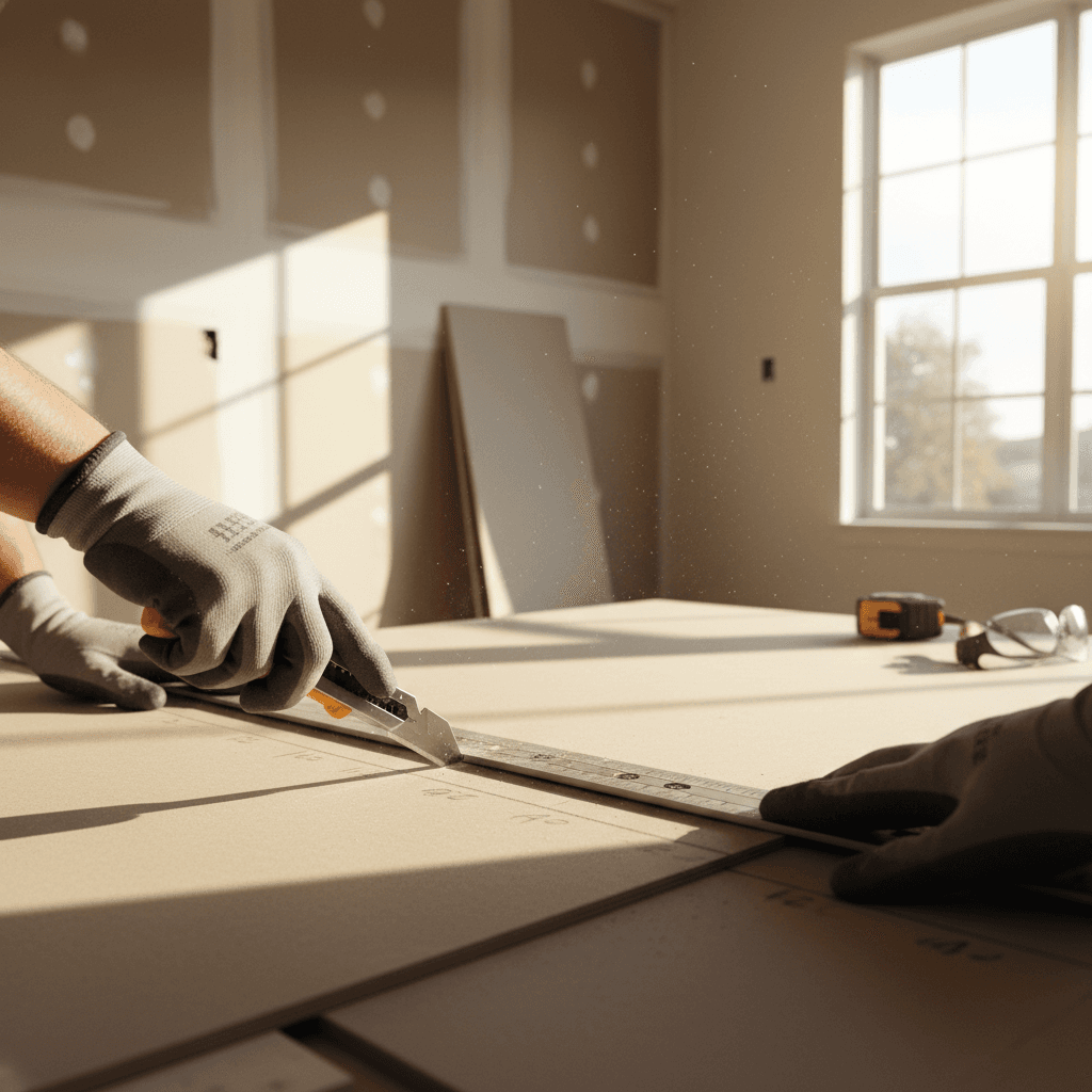 Residential renovation drywall installation