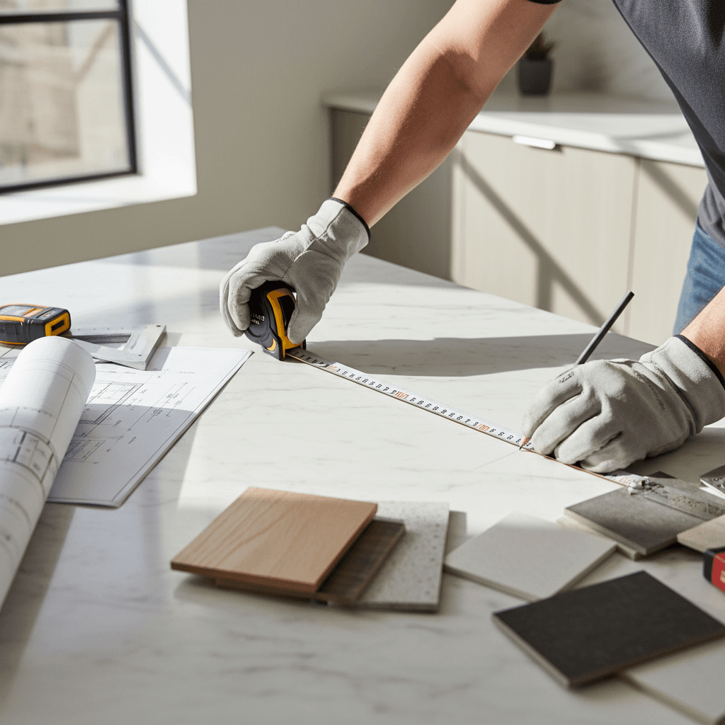 General contractor planning renovation work